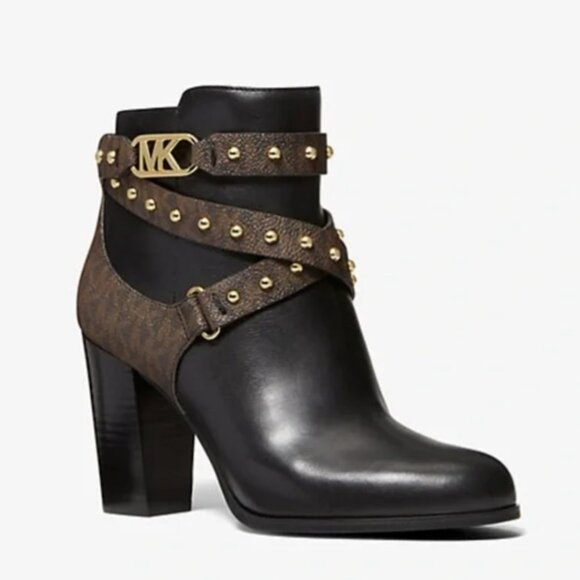 Kincaid Studded Logo Trim Ankle Boot Michael Kors Sz 8 M - Picture 1 of 4
